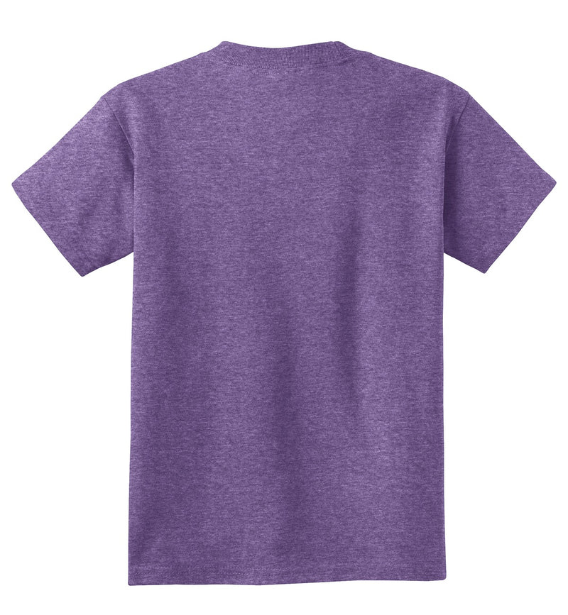 Port & Co Youth Core Cotton Tee - Heather Purple