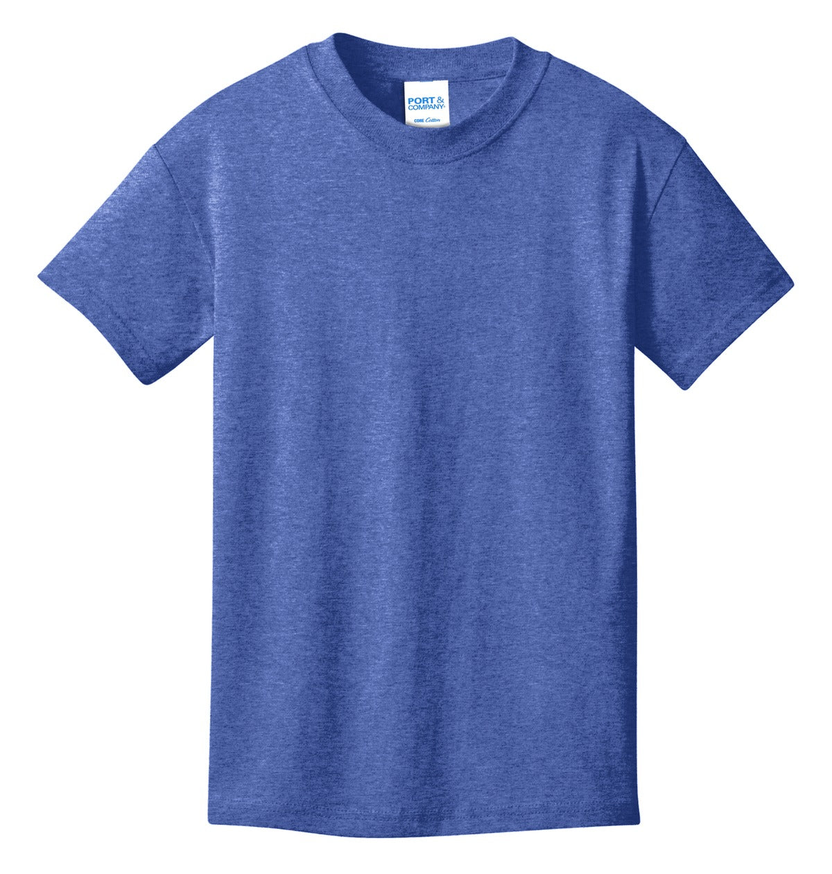 Port & Co Youth Core Cotton Tee - Heather Royal