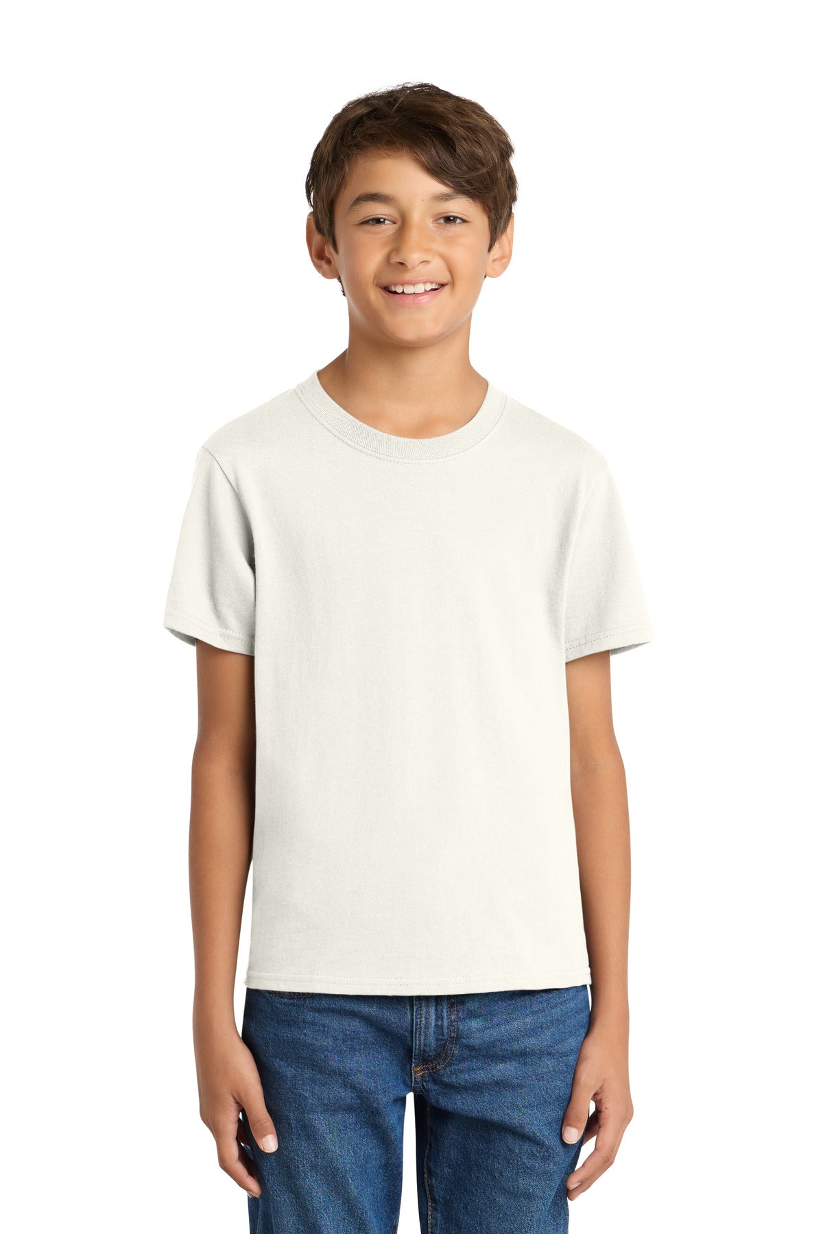 Port & Co Youth Core Cotton Tee - Ivory