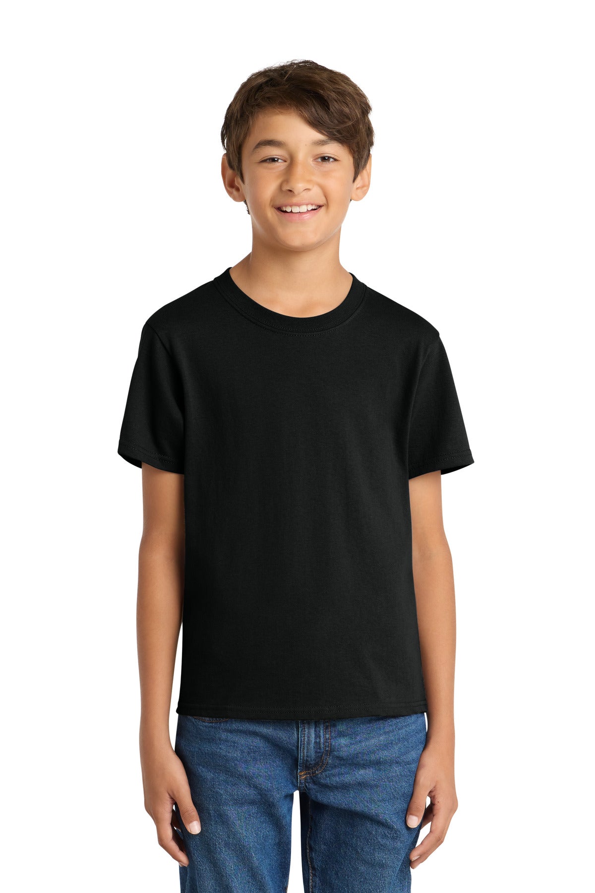 Port & Co Youth Core Cotton Tee - Jet Black