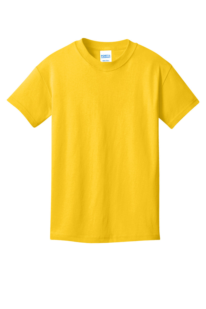 Port & Co Youth Core Cotton Tee - Lemon Yellow