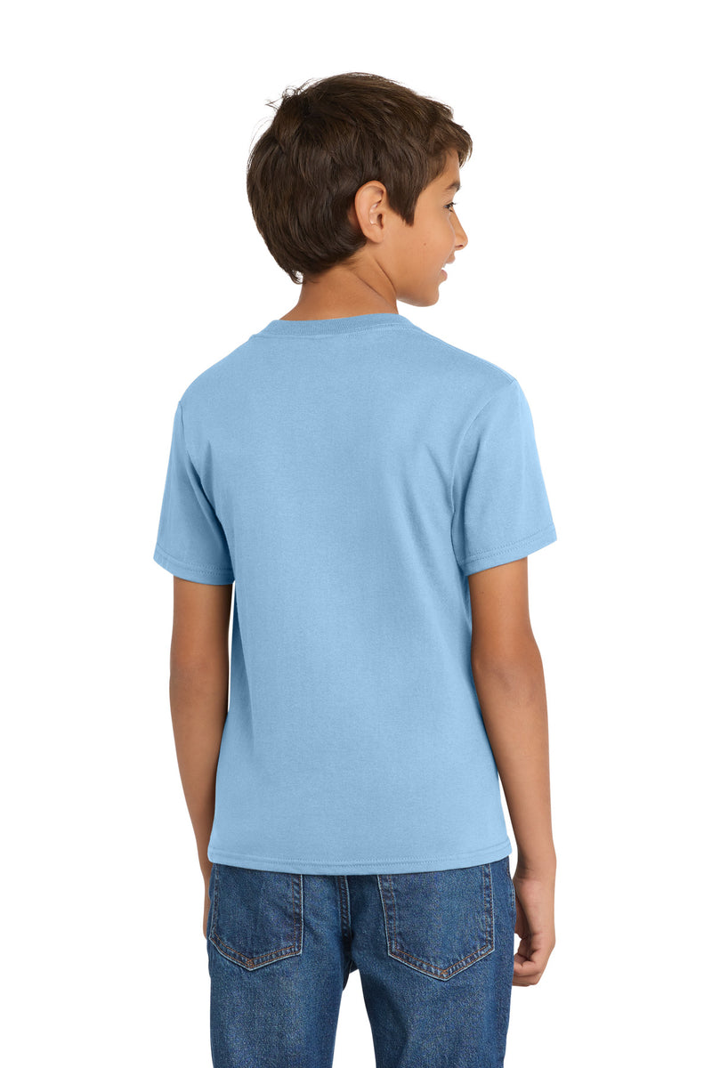 Port & Co Youth Core Cotton Tee - Light Blue