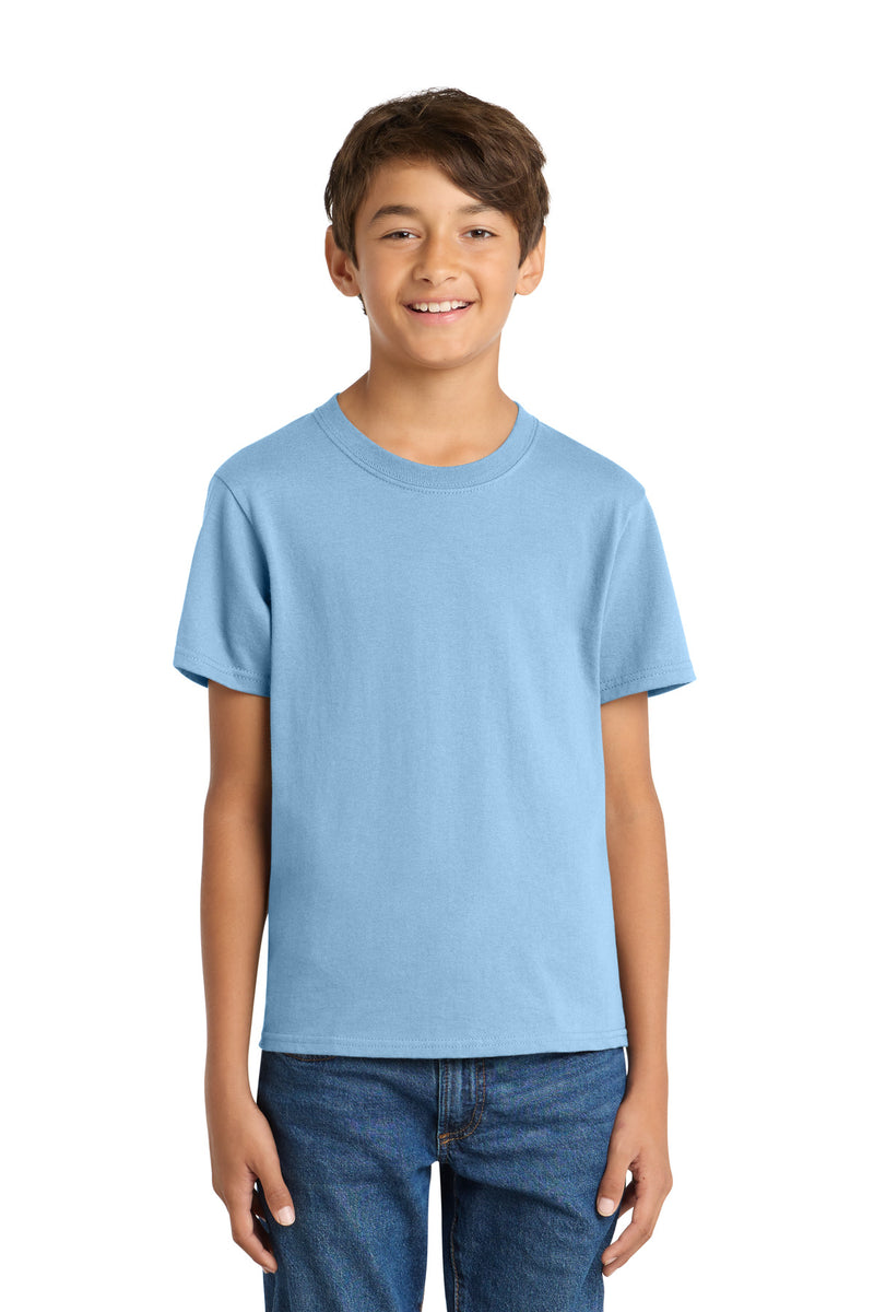 Port & Co Youth Core Cotton Tee - Light Blue