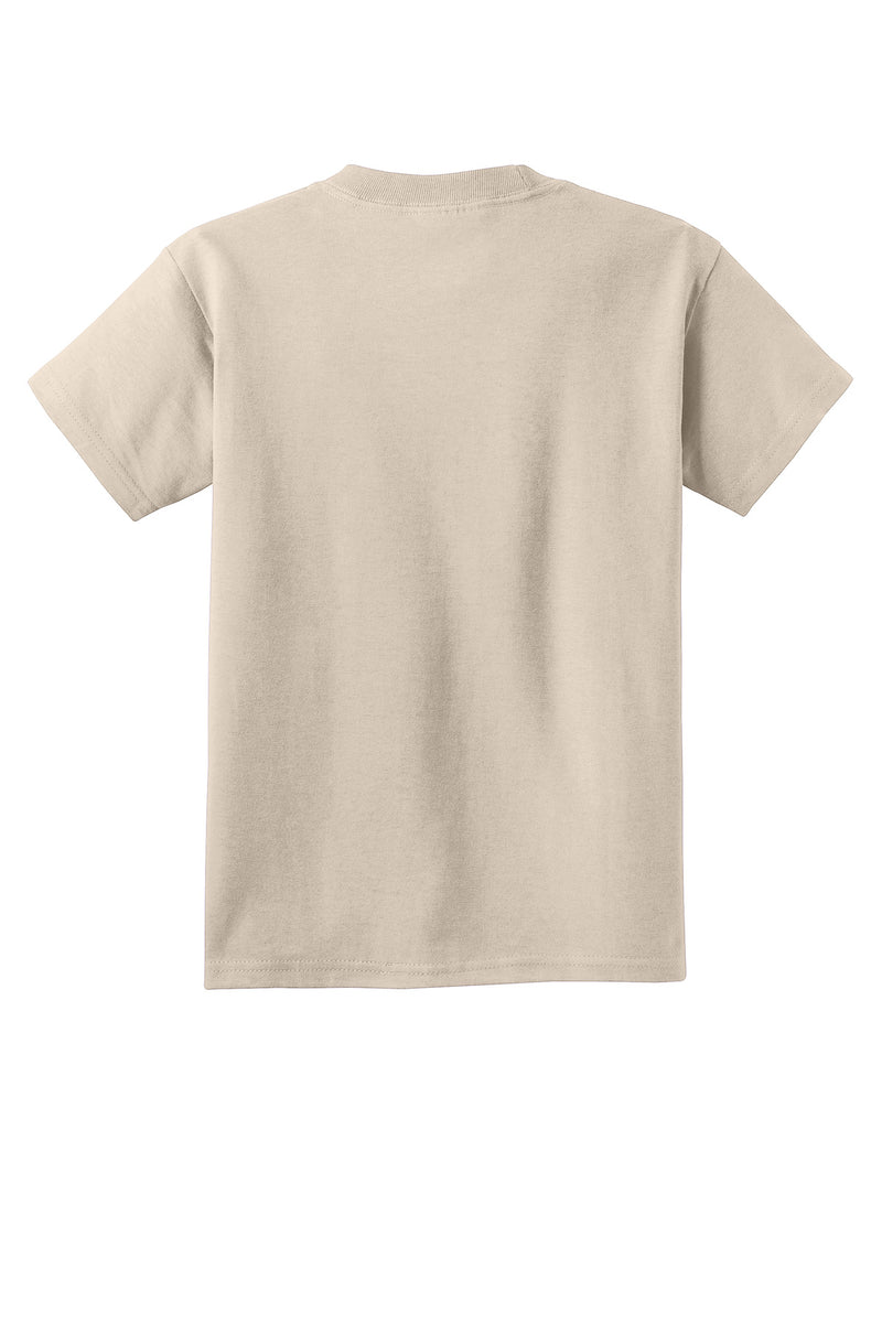 Port & Co Youth Core Cotton Tee - Light Sand