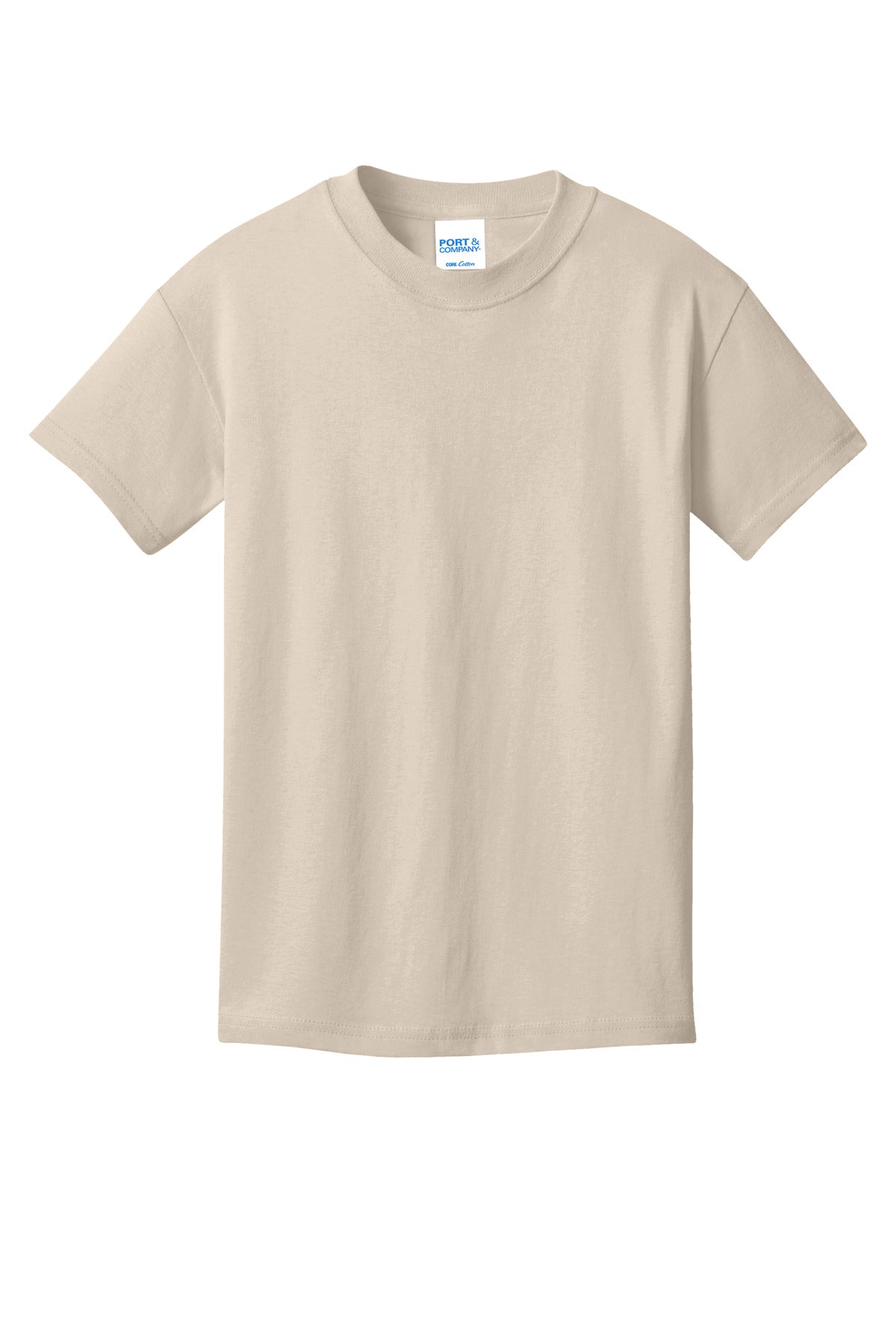 Port & Co Youth Core Cotton Tee - Light Sand