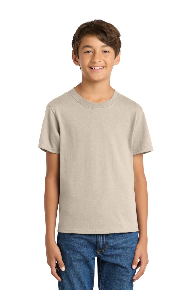 Port & Co Youth Core Cotton Tee - Light Sand