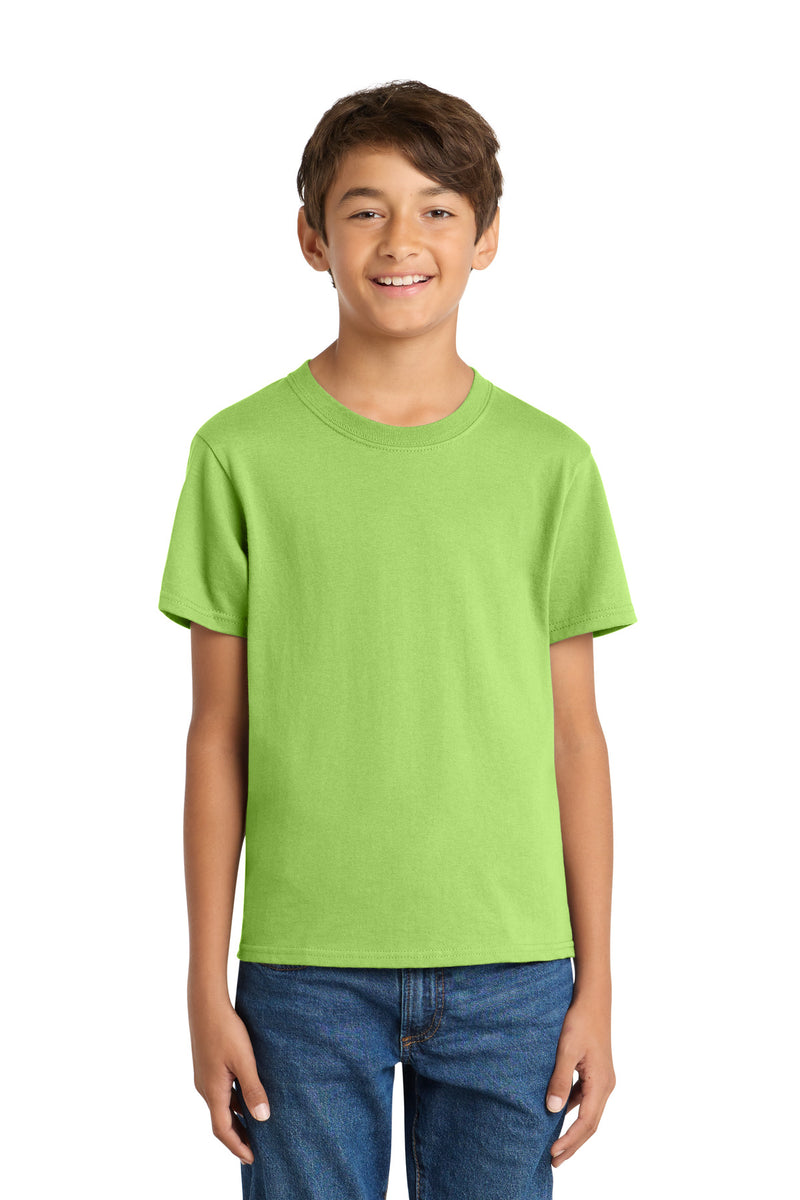 Port & Co Youth Core Cotton Tee - Lime