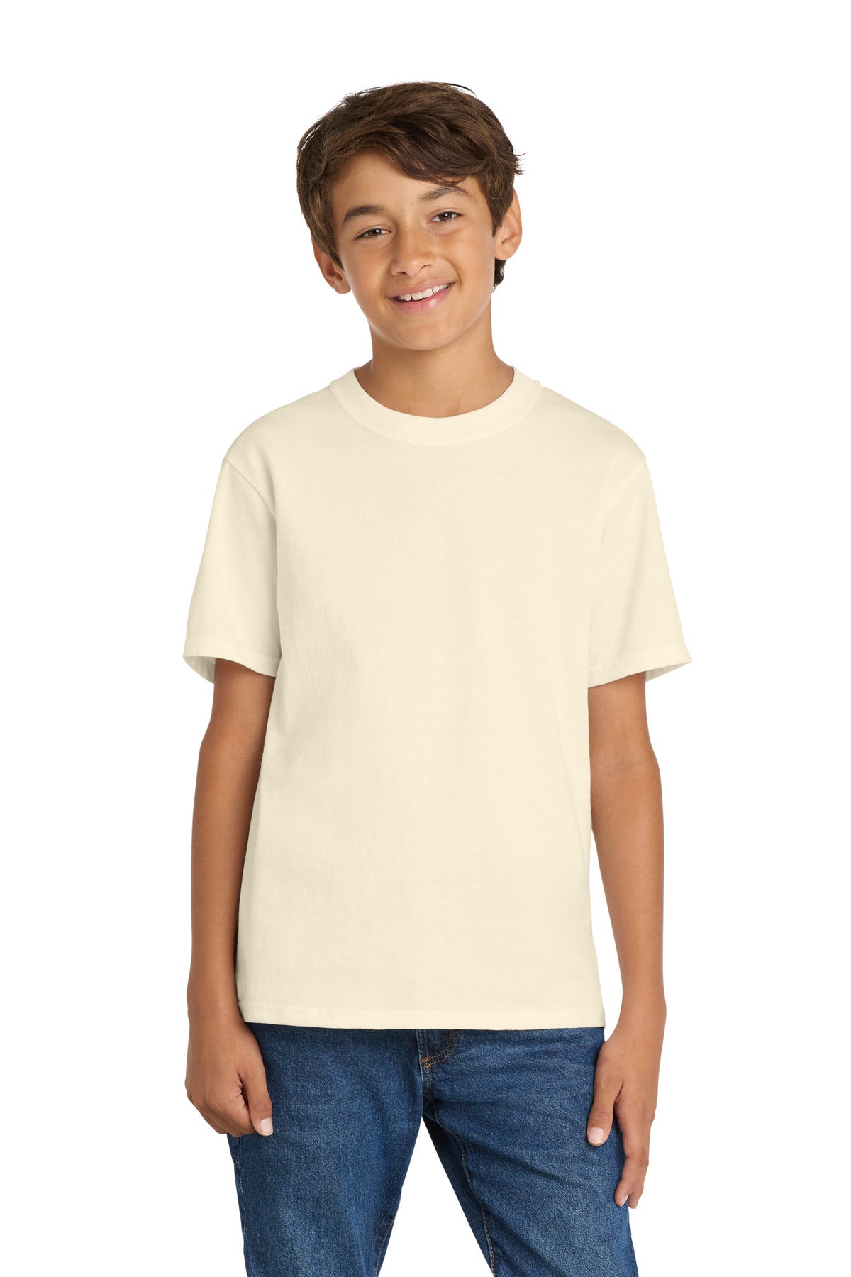 Port & Co Youth Core Cotton Tee - Natural