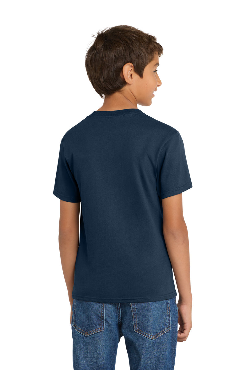 Port & Co Youth Core Cotton Tee - Navy