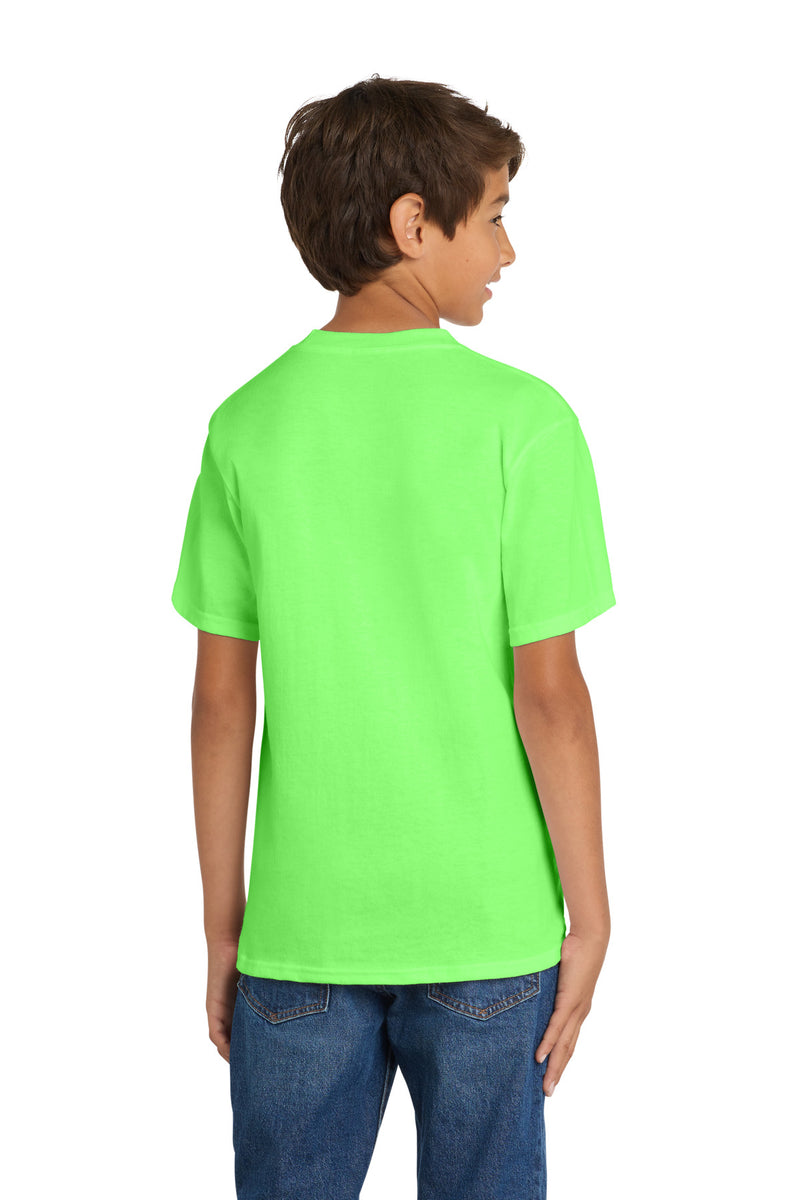Port & Co Youth Core Cotton Tee - Neon Green