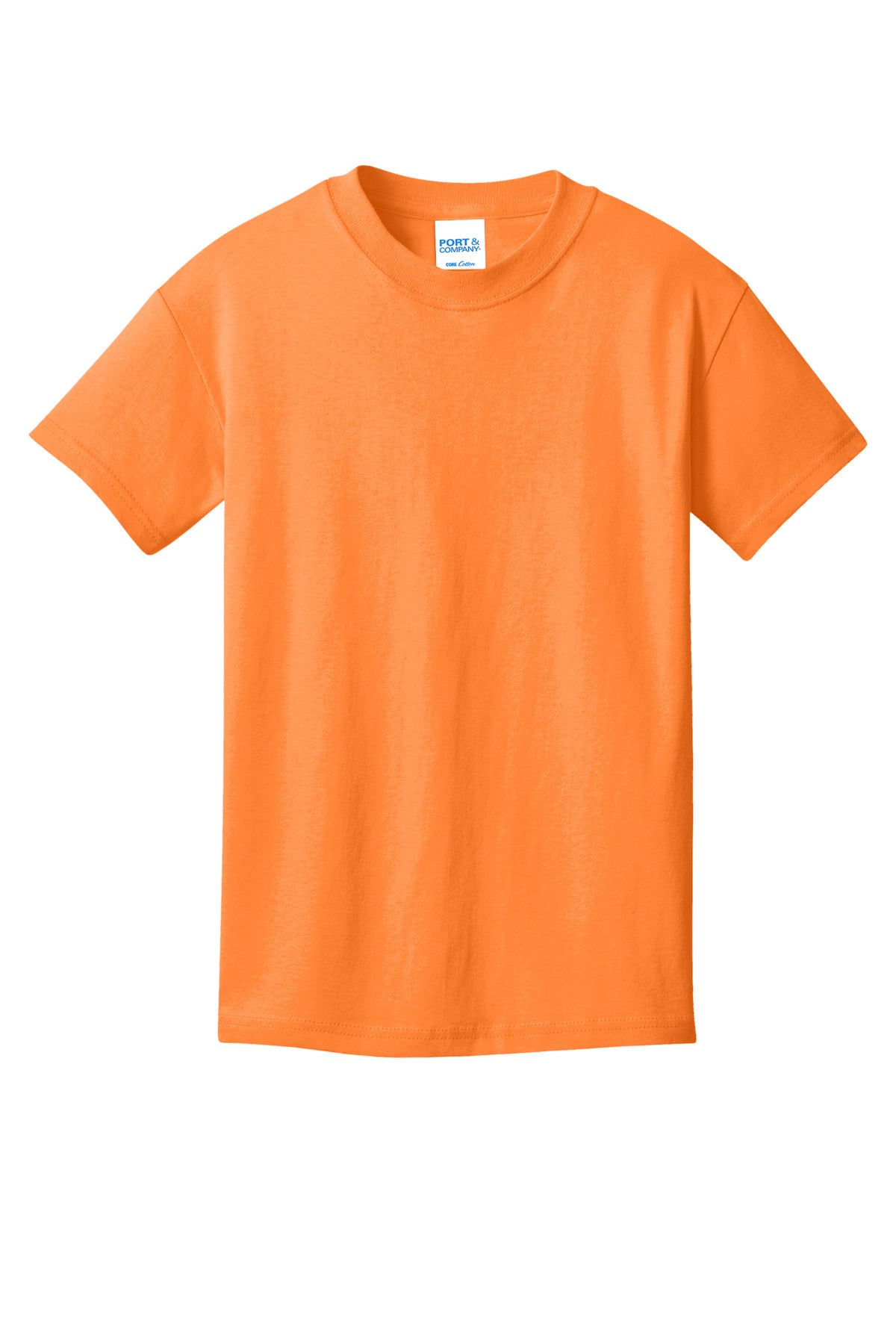 Port & Co Youth Core Cotton Tee - Neon Orange