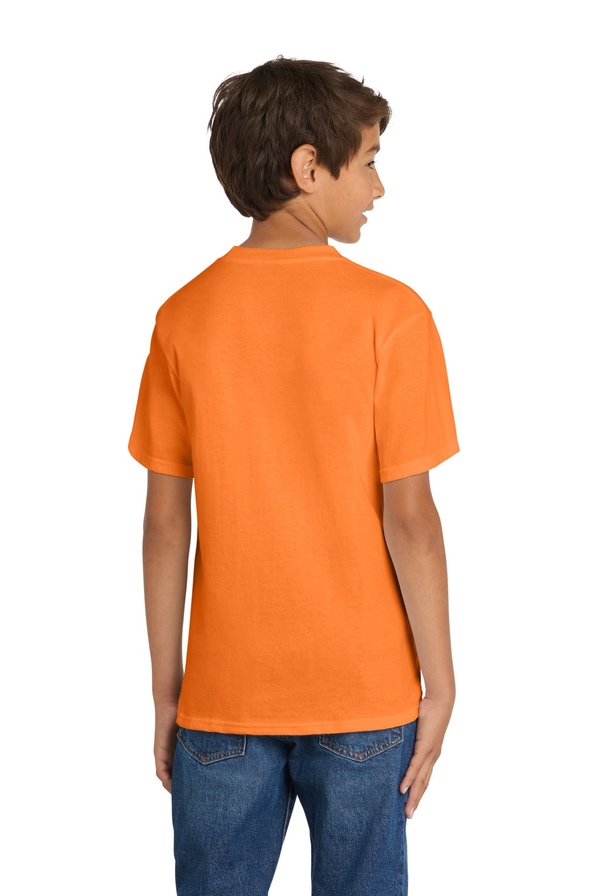 Port & Co Youth Core Cotton Tee - Neon Orange