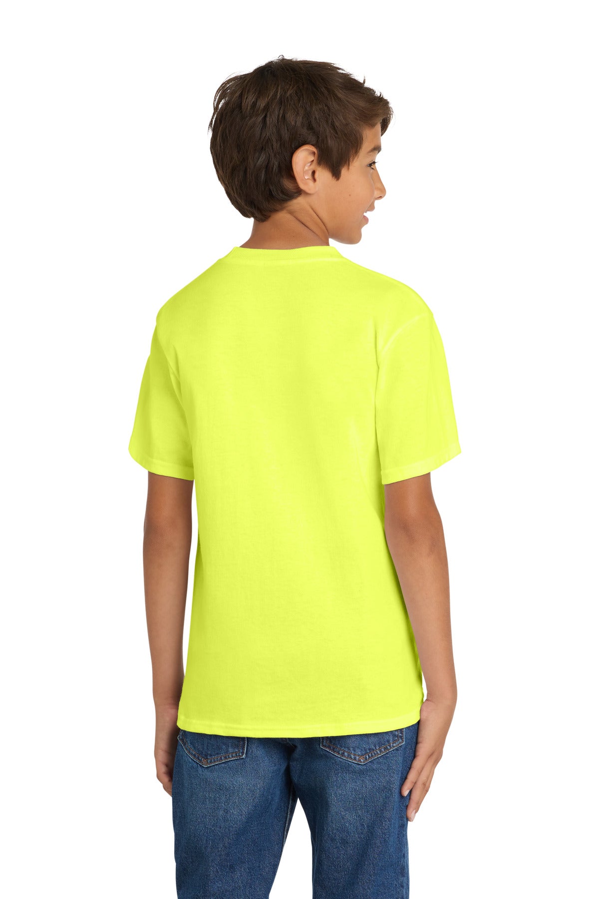 Port & Co Youth Core Cotton Tee - Neon Yellow