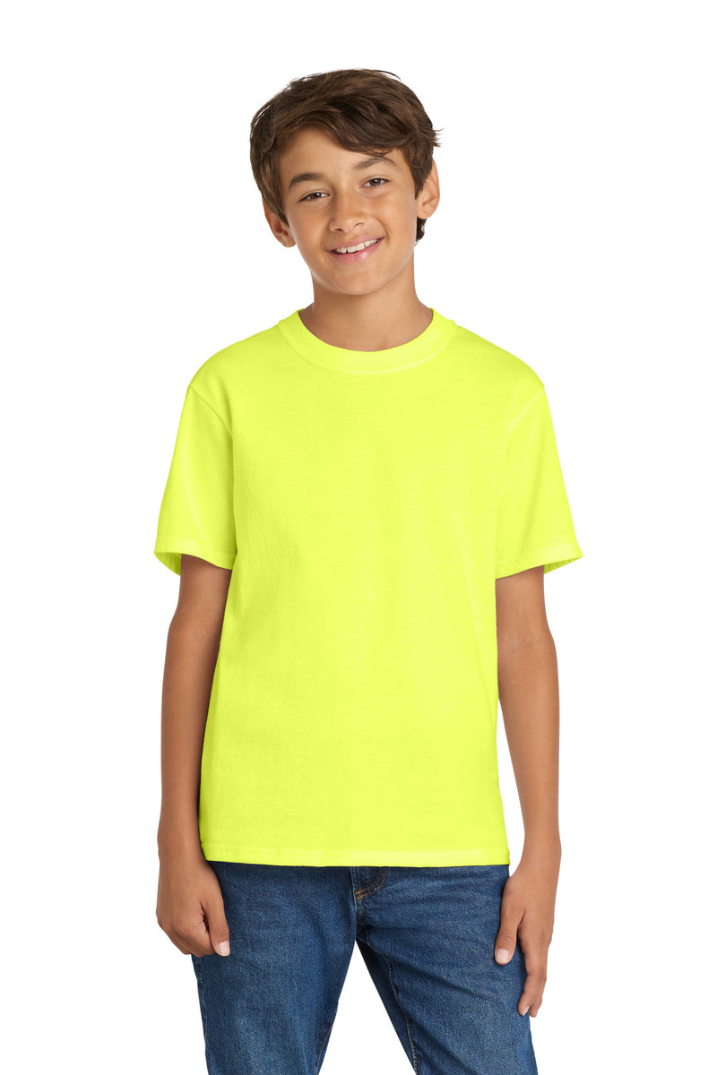 Port & Co Youth Core Cotton Tee - Neon Yellow