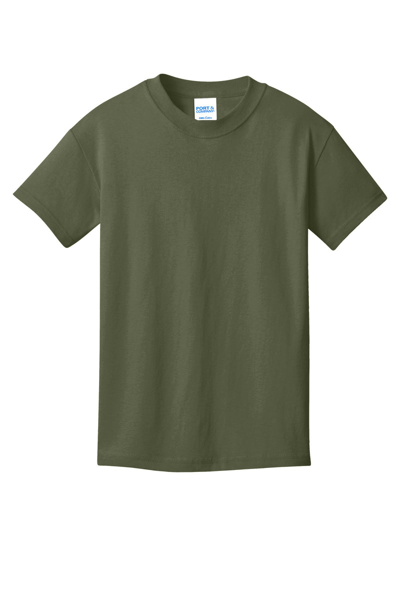 Port & Co Youth Core Cotton Tee - Olive Drab Green