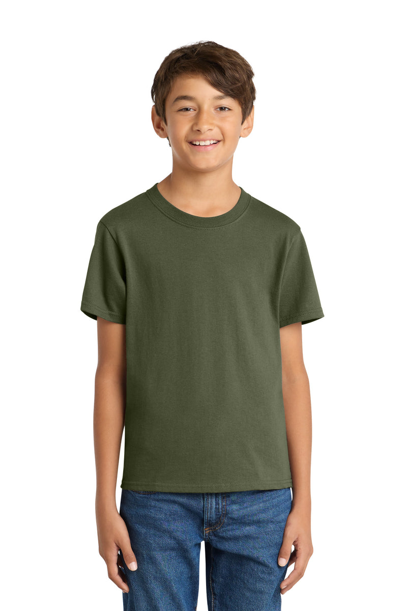 Port & Co Youth Core Cotton Tee - Olive Drab Green
