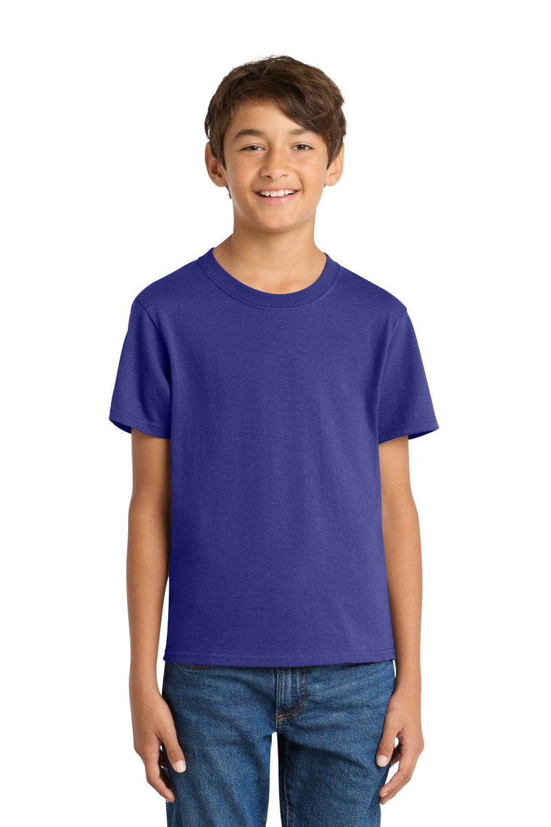 Port & Co Youth Core Cotton Tee - Purple