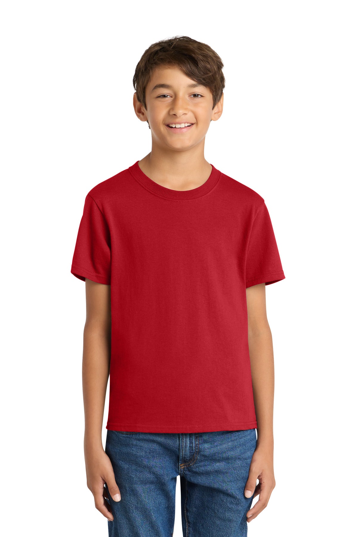 Port & Co Youth Core Cotton Tee - Red