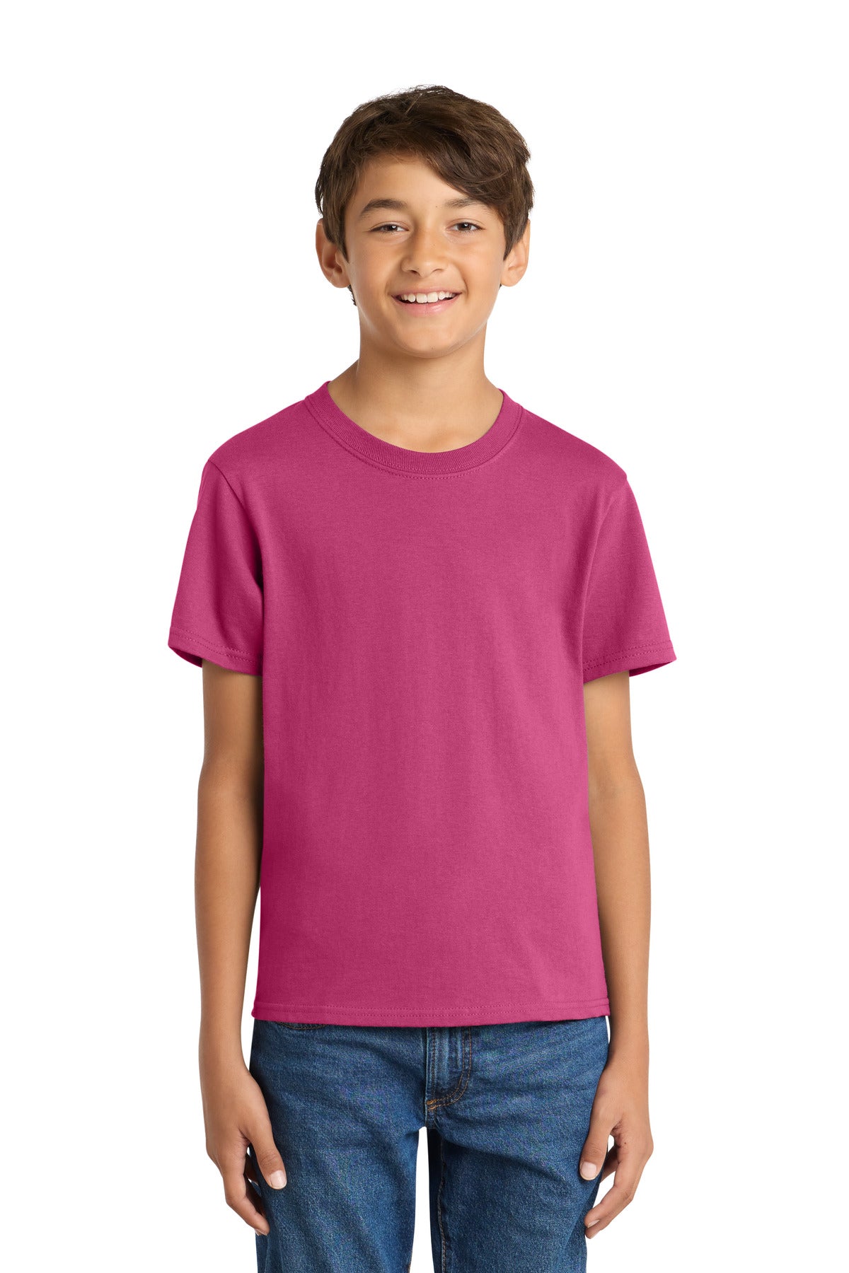 Port & Co Youth Core Cotton Tee - Sangria