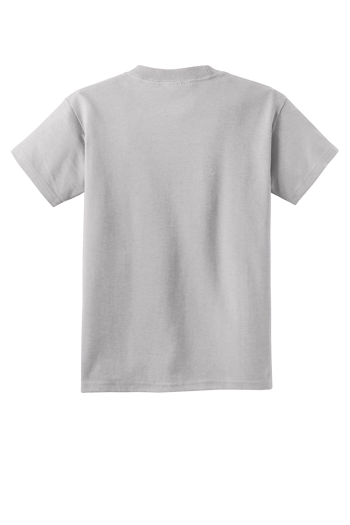 Port & Co Youth Core Cotton Tee - Silver