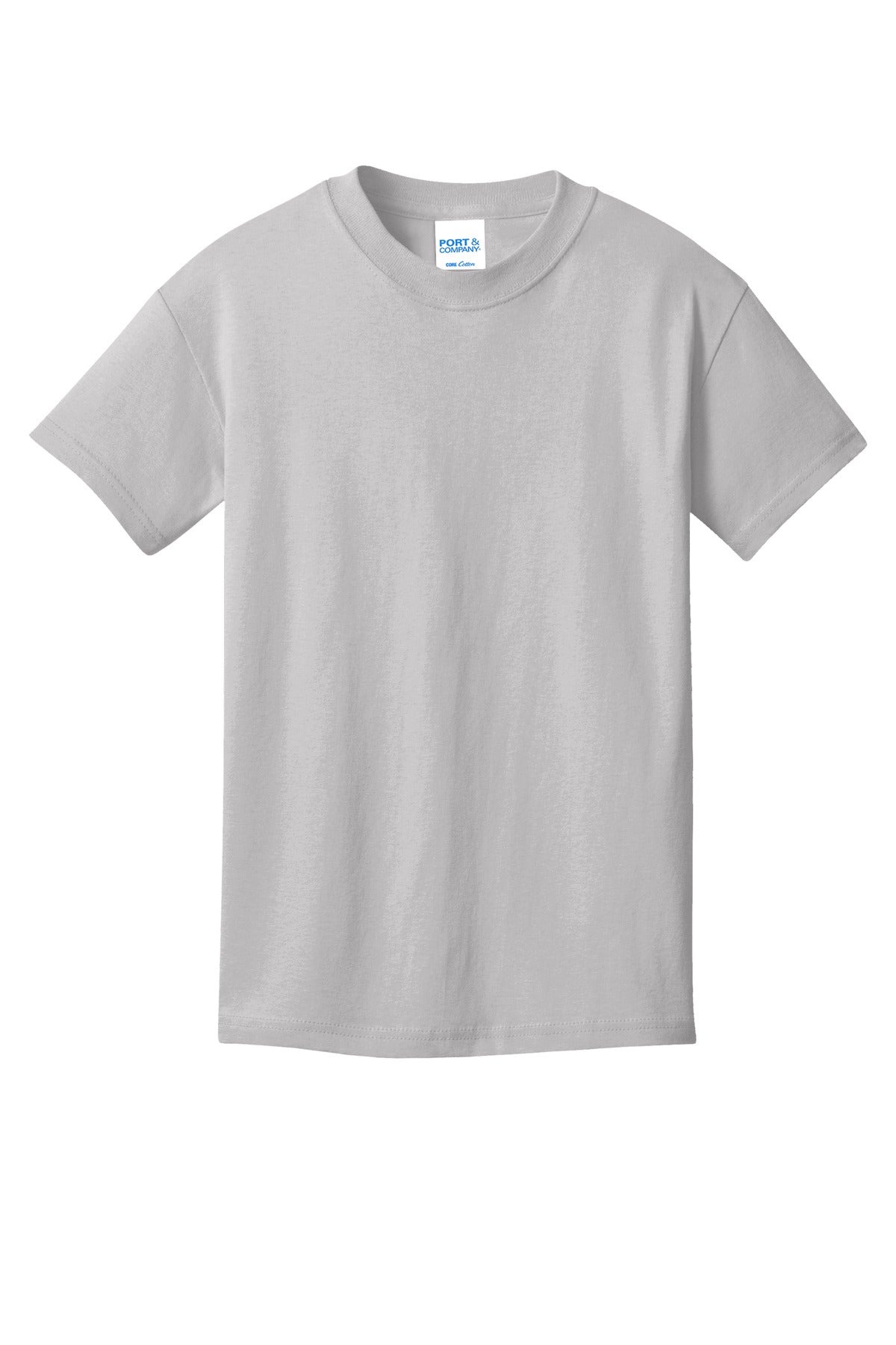 Port & Co Youth Core Cotton Tee - Silver