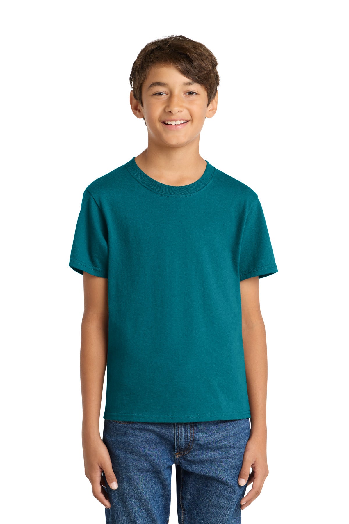 Port & Co Youth Core Cotton Tee - Teal
