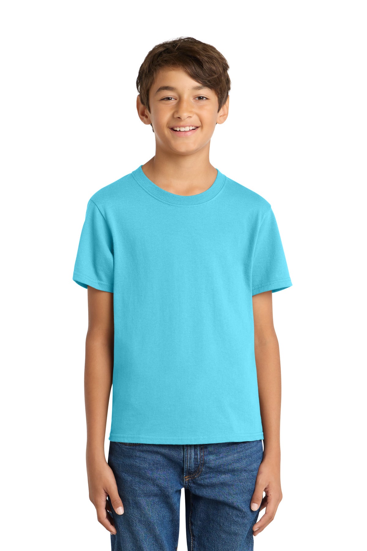 Port & Co Youth Core Cotton Tee - Tidal Wave
