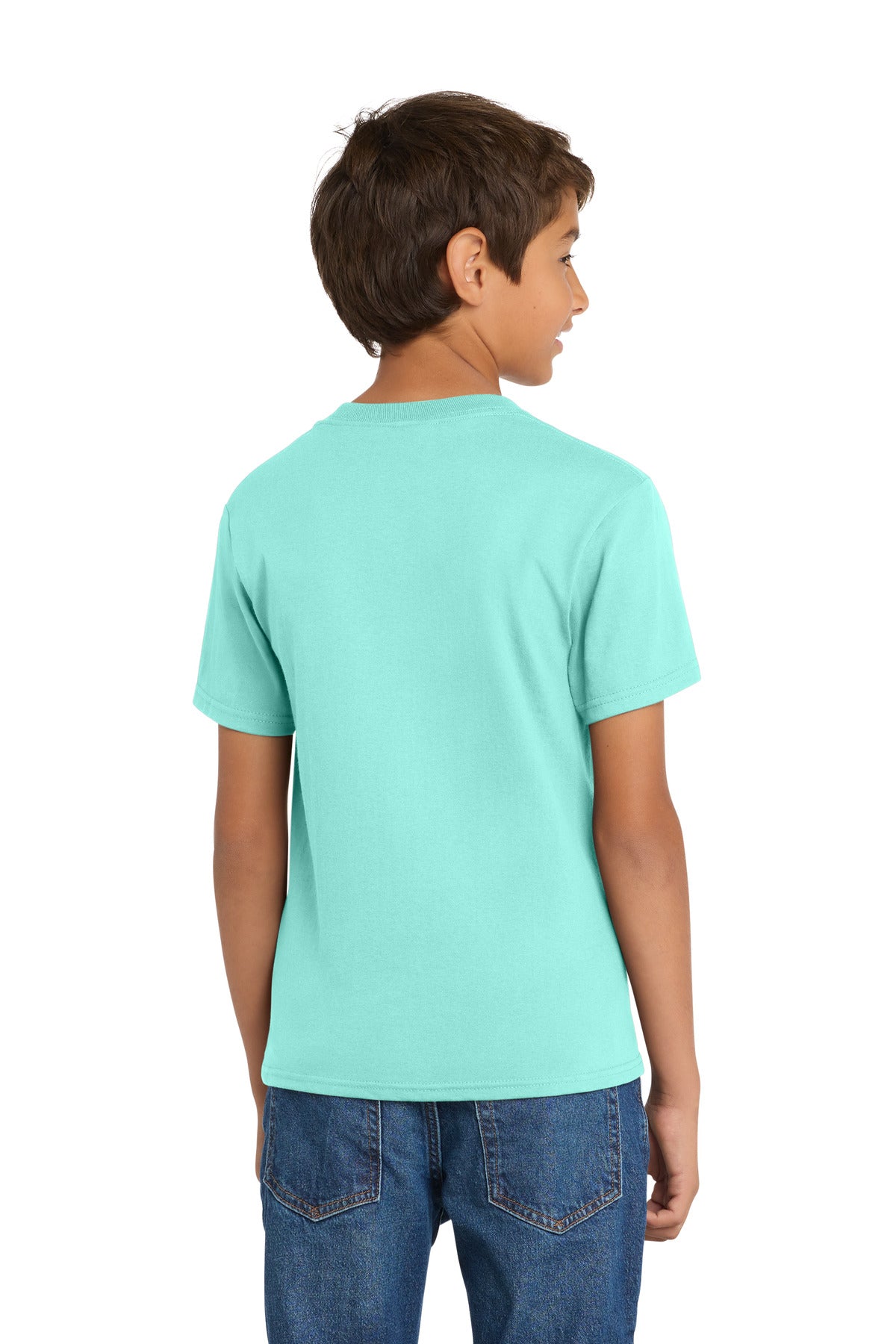 Port & Co Youth Core Cotton Tee - True Celadon