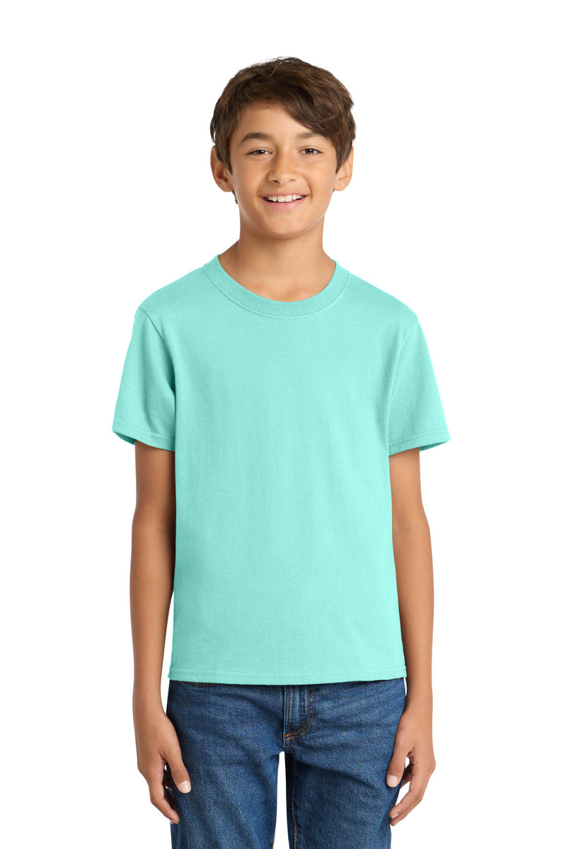 Port & Co Youth Core Cotton Tee - True Celadon