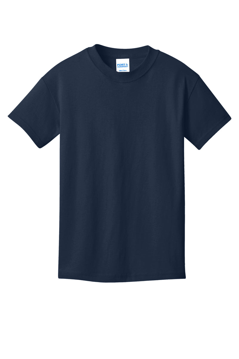 Port & Co Youth Core Cotton Tee - True Navy