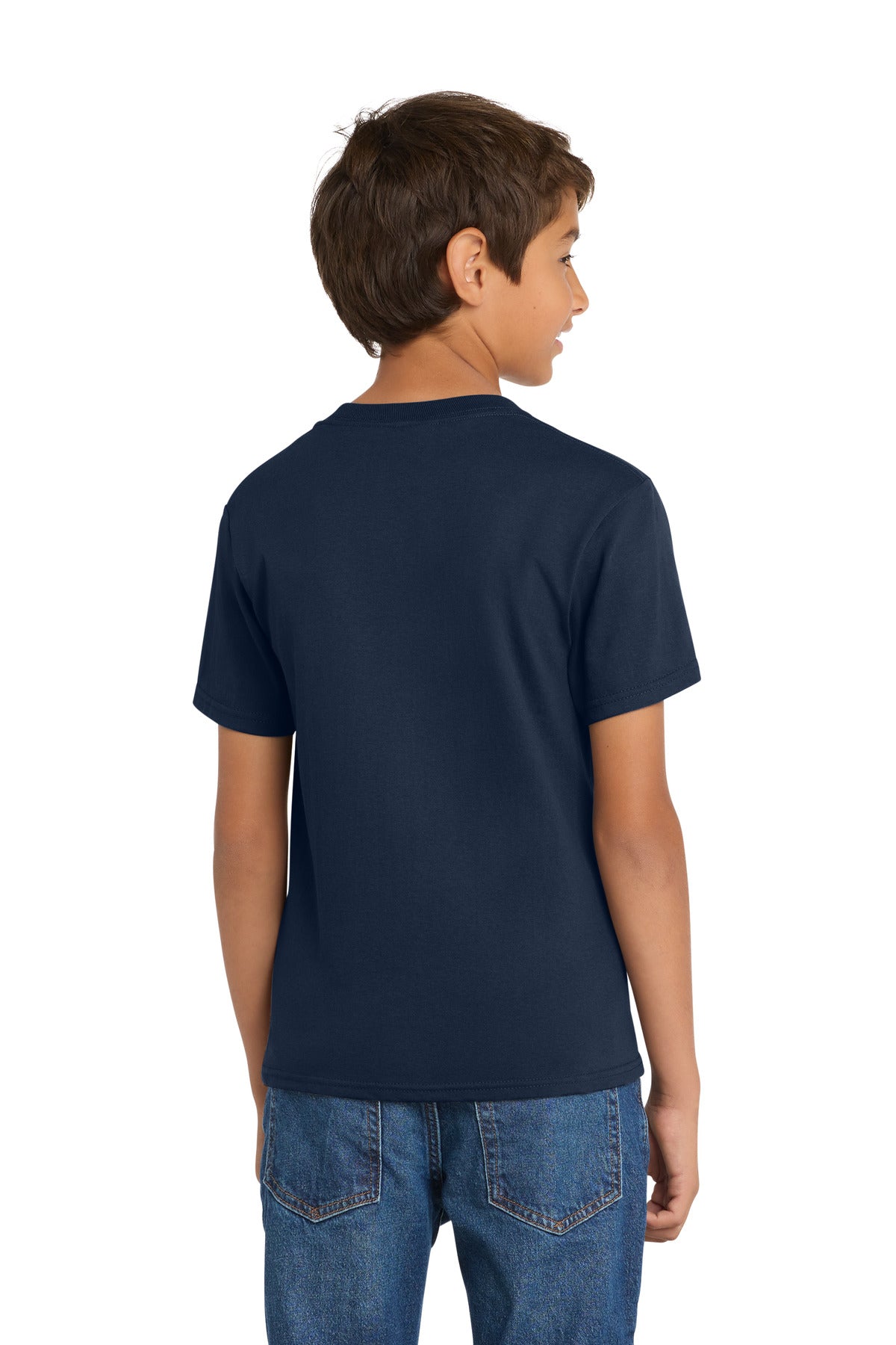 Port & Co Youth Core Cotton Tee - True Navy