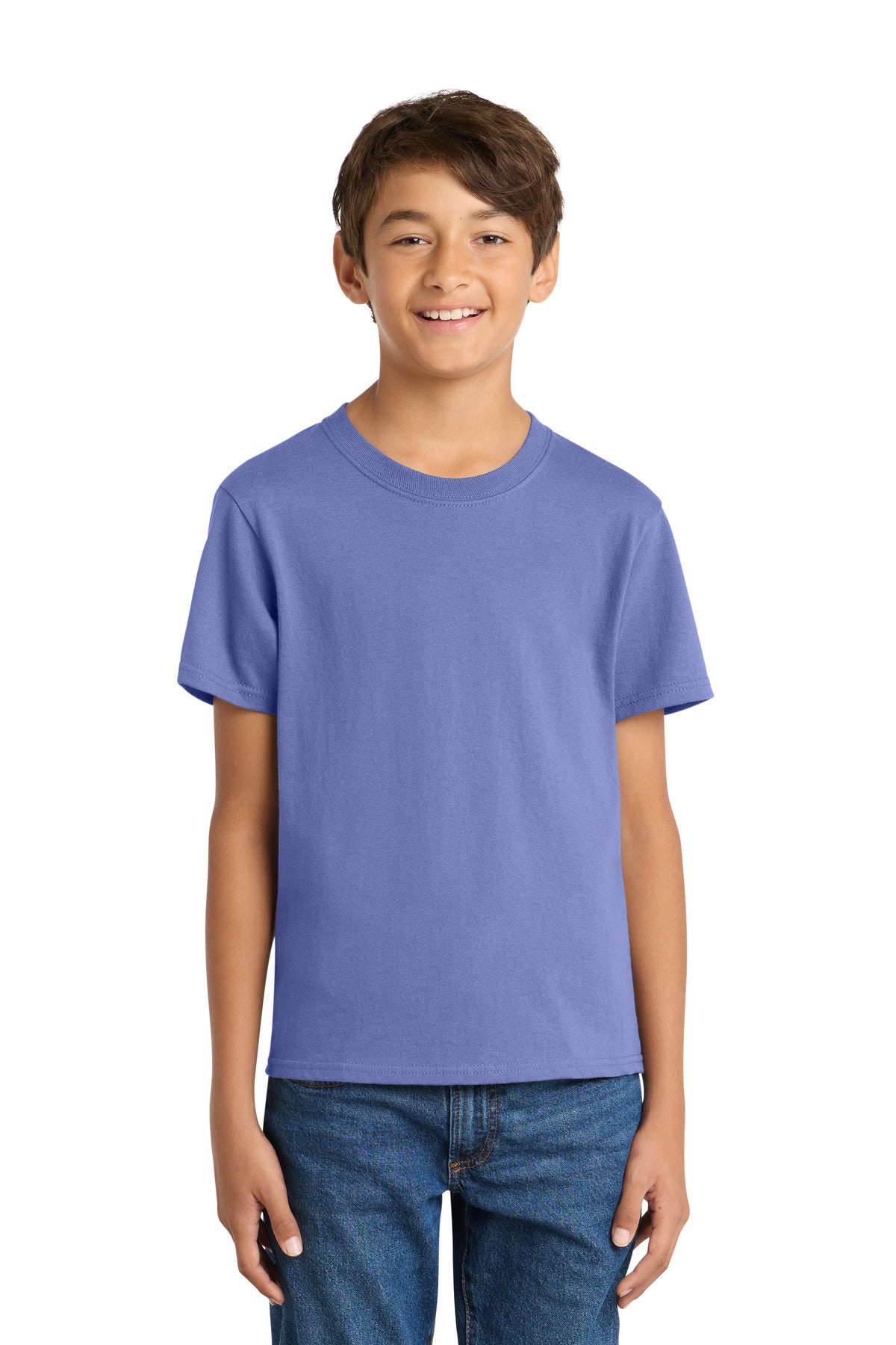 Port & Co Youth Core Cotton Tee - Violet