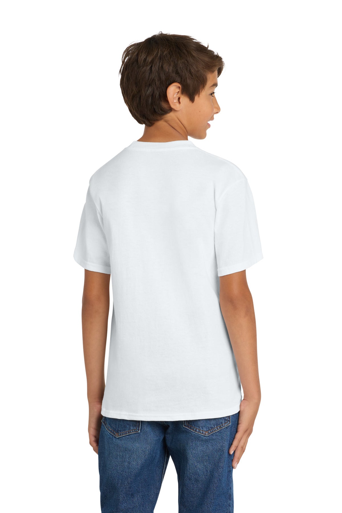 Port & Co Youth Core Cotton Tee - White