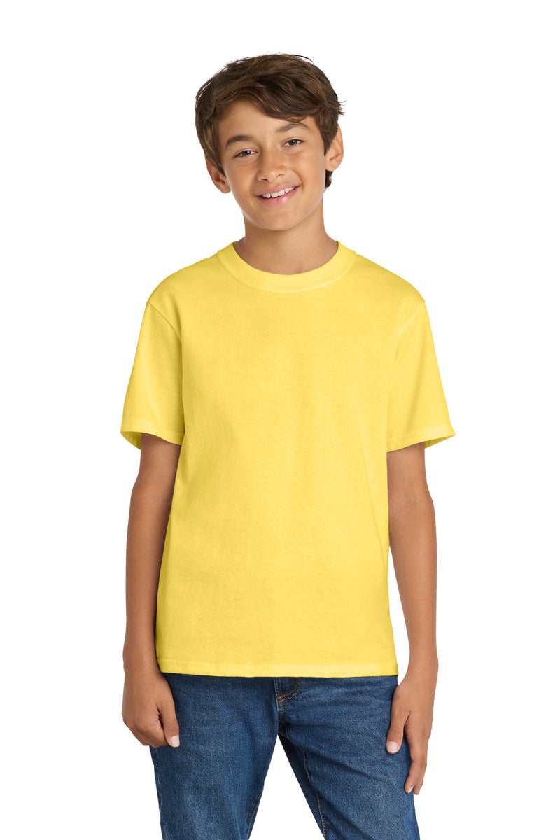 Port & Co Youth Core Cotton Tee - Yellow