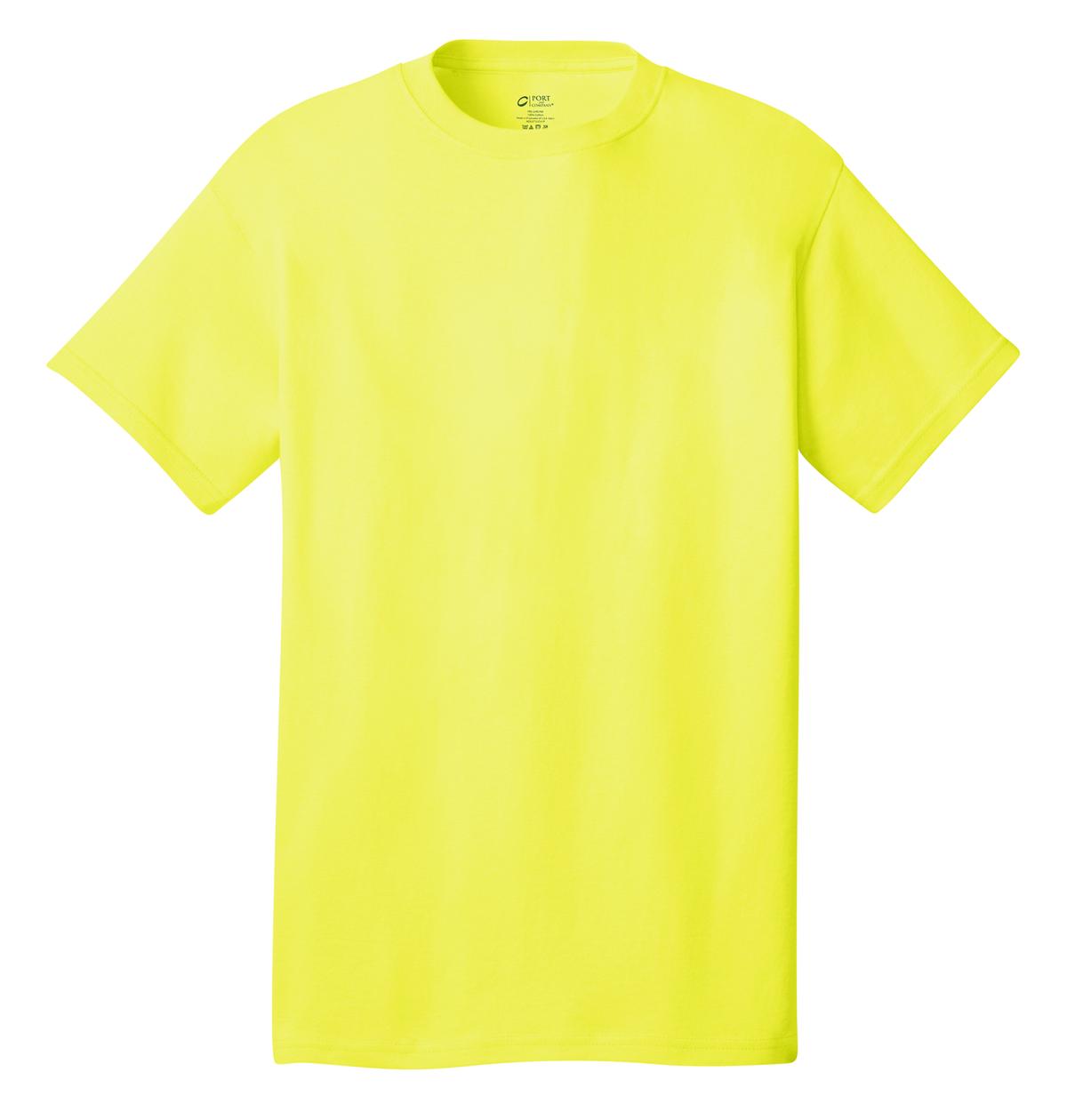 Port & Co Core Cotton Tee - Neon Yellow