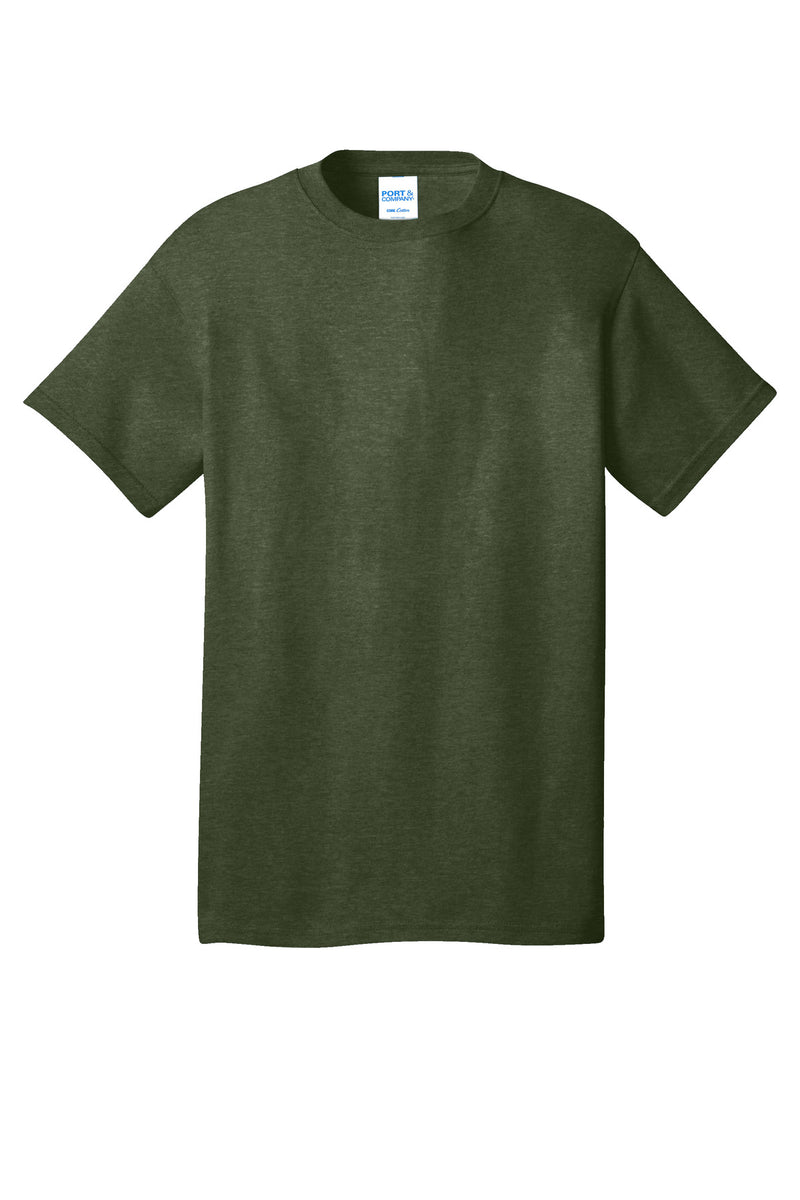 Port & Co Core Cotton Tee - Olive Drab Green Heather