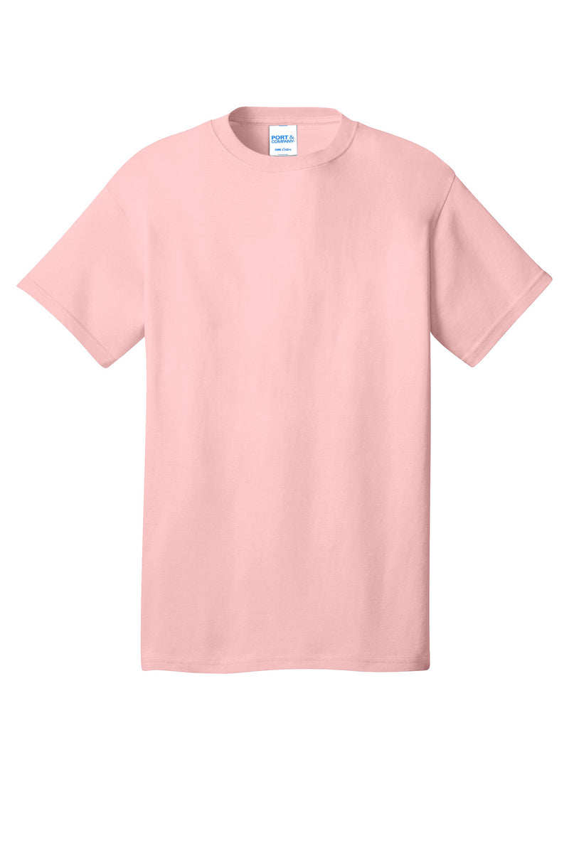 Port & Co Core Cotton Tee - Pale Blush