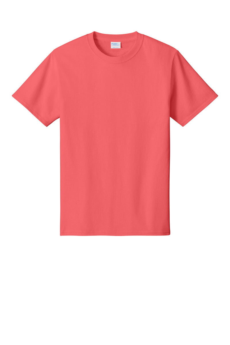 Port & Co Core Cotton Tee - Coral
