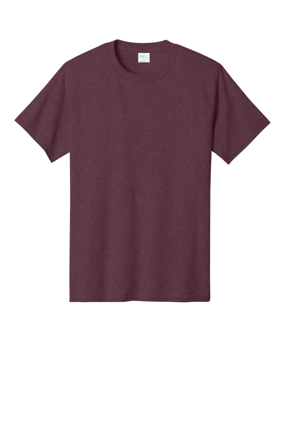 Port & Co Core Cotton Tee - Heather Athletic Maroon