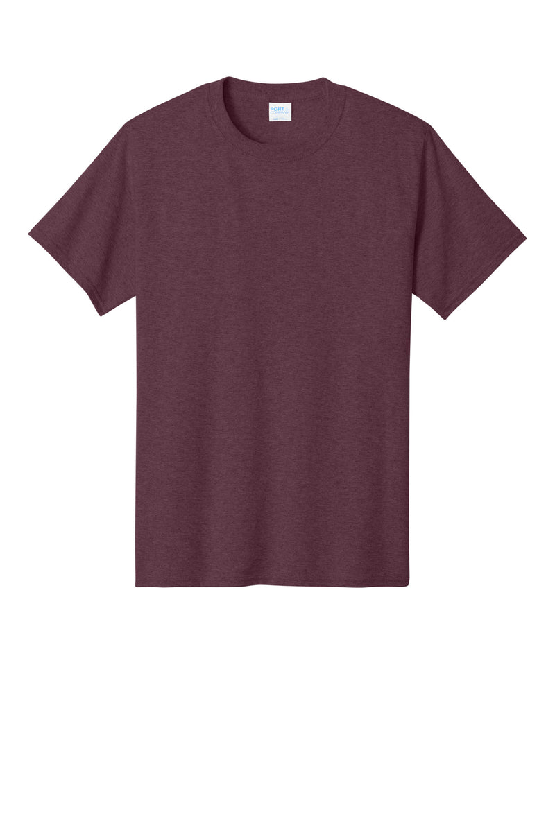Port & Co Core Cotton Tee - Heather Athletic Maroon