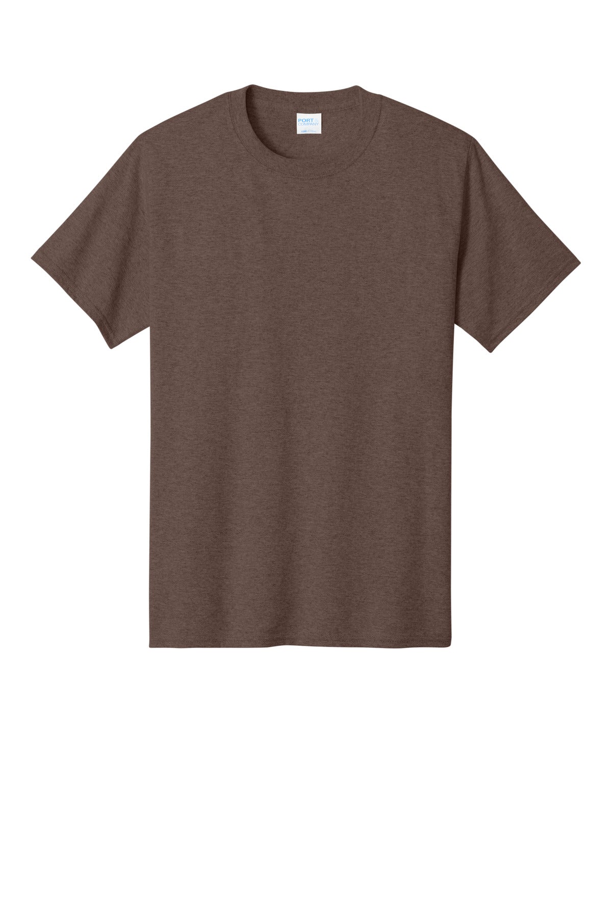 Port & Co Core Cotton Tee - Heather Dark Chocolate Brown