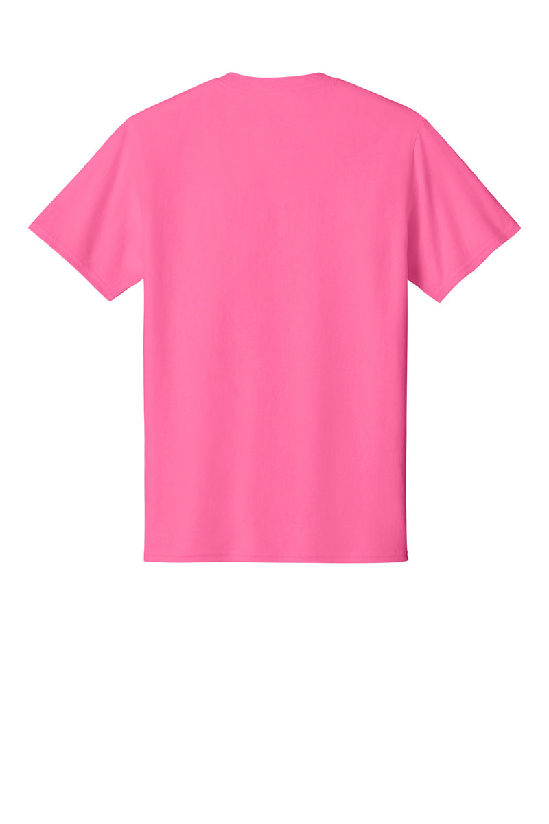 Port & Co Core Cotton Tee - Neon Pink