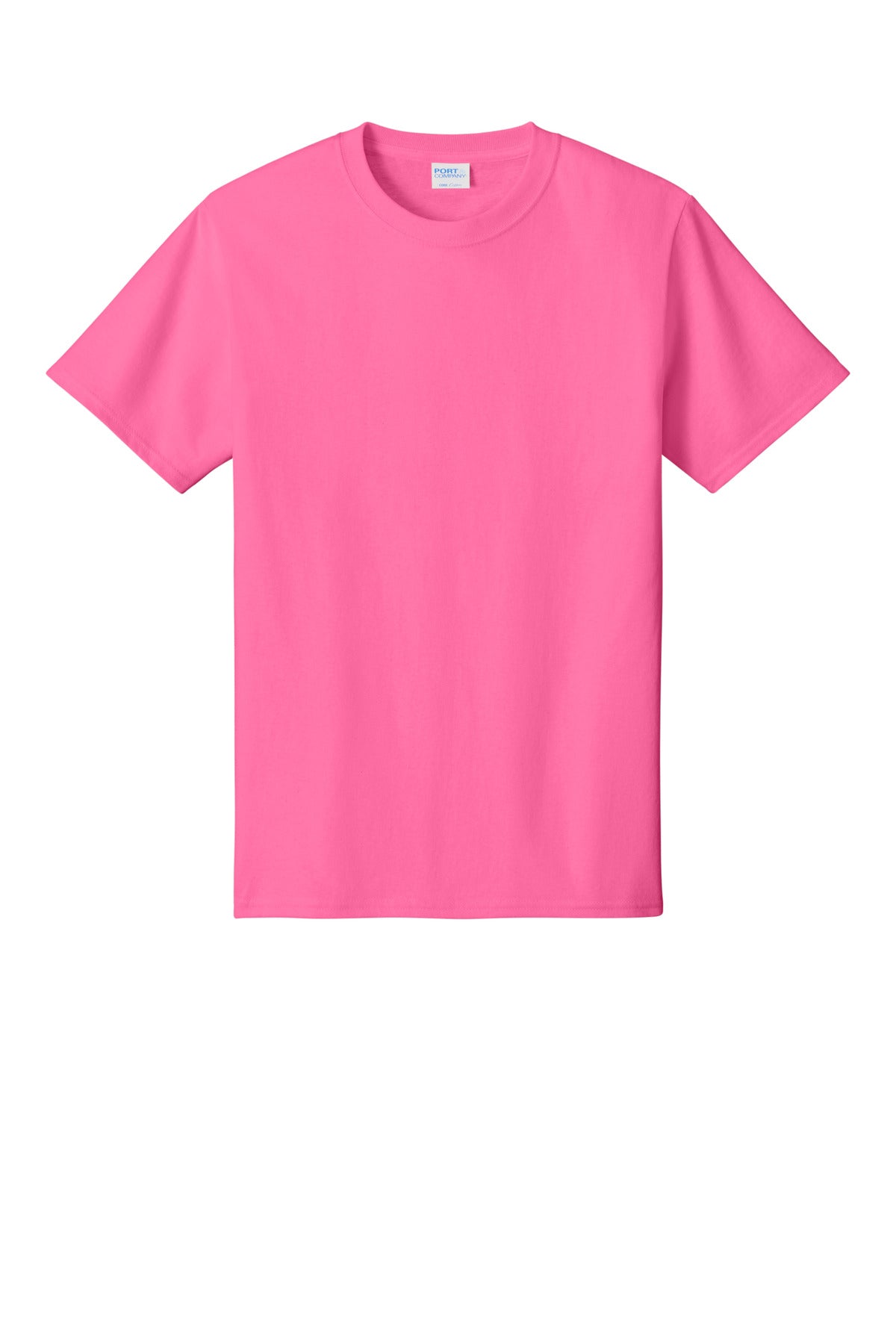 Port & Co Core Cotton Tee - Neon Pink