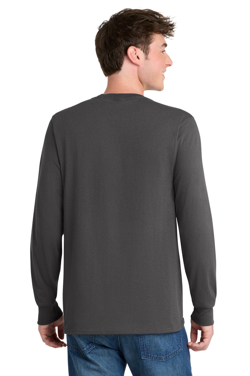 Port & Co Tall Long Sleeve Core Blend Tee - Charcoal