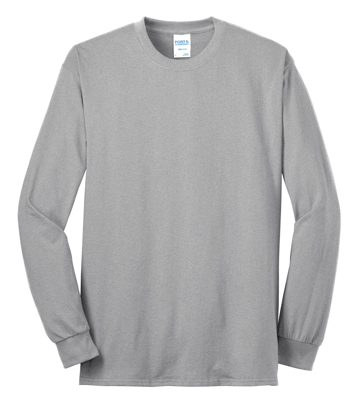 Port & Co Long Sleeve Core Blend Tee - Ash