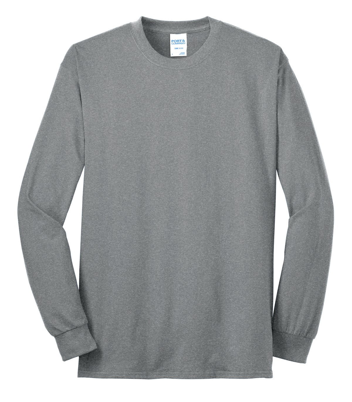 Port & Co Long Sleeve Core Blend Tee - Athletic Heather