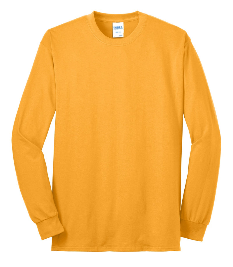 Port & Co Long Sleeve Core Blend Tee - Gold