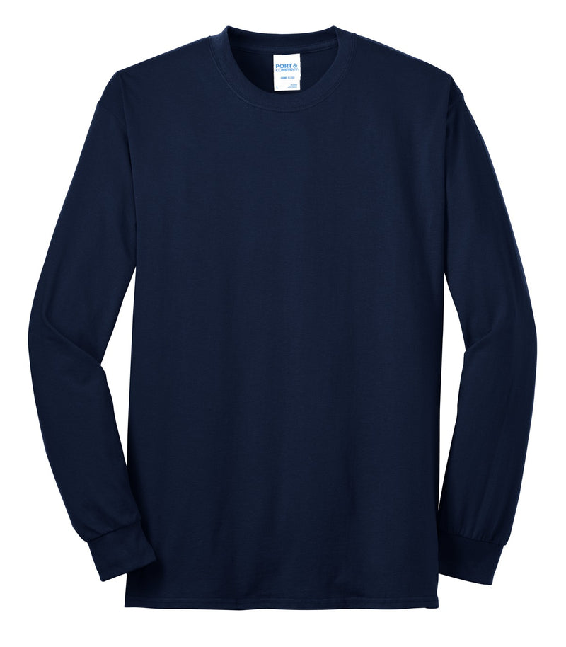 Port & Co Long Sleeve Core Blend Tee - Navy