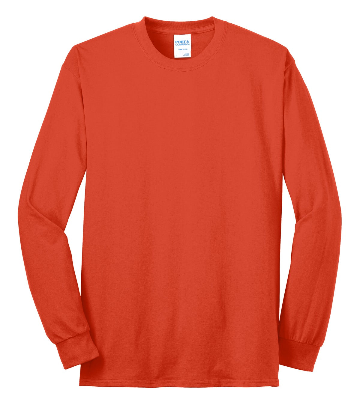 Port & Co Long Sleeve Core Blend Tee - Orange
