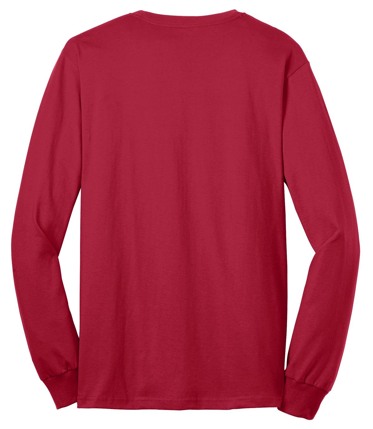Port & Co Long Sleeve Core Blend Tee - Red
